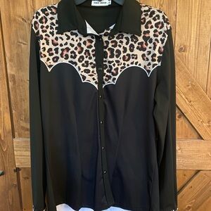 Ranch Dressn Leopard Print Shirt XL
